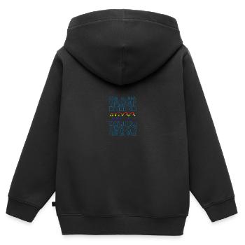 1966 1966 - Sweat Premium à capuche zippé enfant bio - noir - Dos - AI Model Kid Male (0cm)