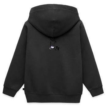 Geile Stute mit Strassstein - Kinder Premium Organic Zip Hoodie - Schwarz - Hinten - AI Model Kid Male (0cm)