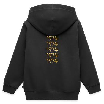 Leisure time 1974 - Kids Premium Organic Zip-up Hoodie - black - Back - AI Model Kid Male (0cm)