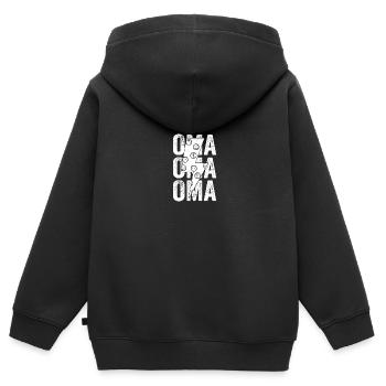 Basketballspieler Oma Großmutter Basketball - Kinder Premium Organic Zip Hoodie - Schwarz - Hinten - AI Model Kid Male (0cm)