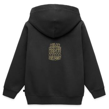Milan als Spruch - Kinder Premium Organic Zip Hoodie - Schwarz - Hinten - AI Model Kid Male (0cm)