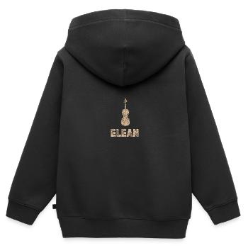 Bratsche Elean - Kinder Premium Organic Zip Hoodie - Schwarz - Hinten - AI Model Kid Male (0cm)