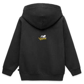 Nuklearmedizin Radioaktiver Nuklearingenieur - Kinder Premium Organic Zip Hoodie - Schwarz - Hinten - AI Model Kid Male (0cm)