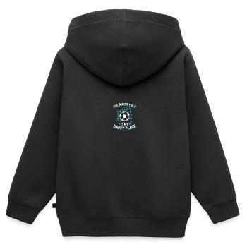 Coaching Fußball Vater Trainer Fußballtrainer - Kinder Premium Organic Zip Hoodie - Schwarz - Hinten - AI Model Kid Male (0cm)