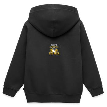 Videograf Filmemacher Filmregisseur Filmemachen - Kinder Premium Organic Zip Hoodie - Schwarz - Hinten - AI Model Kid Male (0cm)