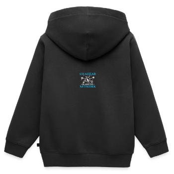 Computer Network Technology Network Engineer - Kids Premium Organic Zip-up Hoodie - black - Back - AI Model Kid Male (0cm)