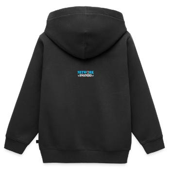 Computer Network Technology Network Engineer - Kids Premium Organic Zip-up Hoodie - black - Back - AI Model Kid Male (0cm)