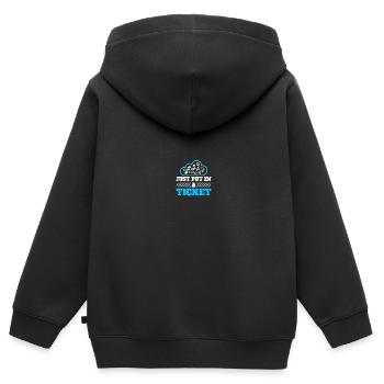 Computer Network Technology Network Engineer - Kids Premium Organic Zip-up Hoodie - black - Back - AI Model Kid Male (0cm)