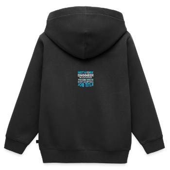 Computer Network Technology Network Engineer - Kids Premium Organic Zip-up Hoodie - black - Back - AI Model Kid Male (0cm)