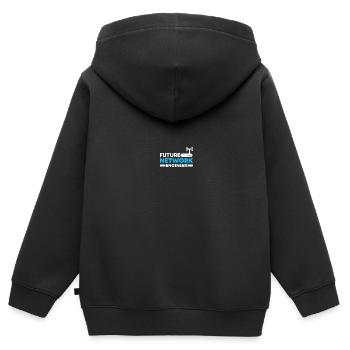 Computer Network Technology Network Engineer - Kids Premium Organic Zip-up Hoodie - black - Back - AI Model Kid Male (0cm)