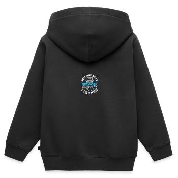 Computer Network Technology Network Engineer - Kids Premium Organic Zip-up Hoodie - black - Back - AI Model Kid Male (0cm)