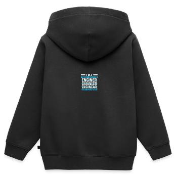Computer Network Technology Network Engineer - Kids Premium Organic Zip-up Hoodie - black - Back - AI Model Kid Male (0cm)