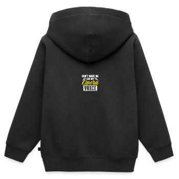 Musik Musical Chor Oper Sängerin - Kinder Premium Organic Zip Hoodie - Schwarz - Hinten - AI Model Kid Male (0cm)
