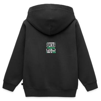 Musik Musical Chor Oper Sängerin - Kinder Premium Organic Zip Hoodie - Schwarz - Hinten - AI Model Kid Male (0cm)
