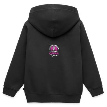 Musik Musical Chor Oper Sängerin - Kinder Premium Organic Zip Hoodie - Schwarz - Hinten - AI Model Kid Male (0cm)