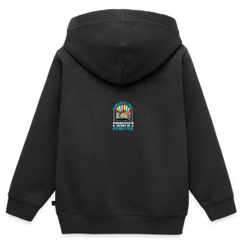 Lutteurs - Sweat Premium à capuche zippé enfant bio - noir - Dos - AI Model Kid Male (0cm)