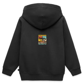 Tiefes Blech Marschieren Bariton Euphonium - Kinder Premium Organic Zip Hoodie - Schwarz - Hinten - AI Model Kid Male (0cm)