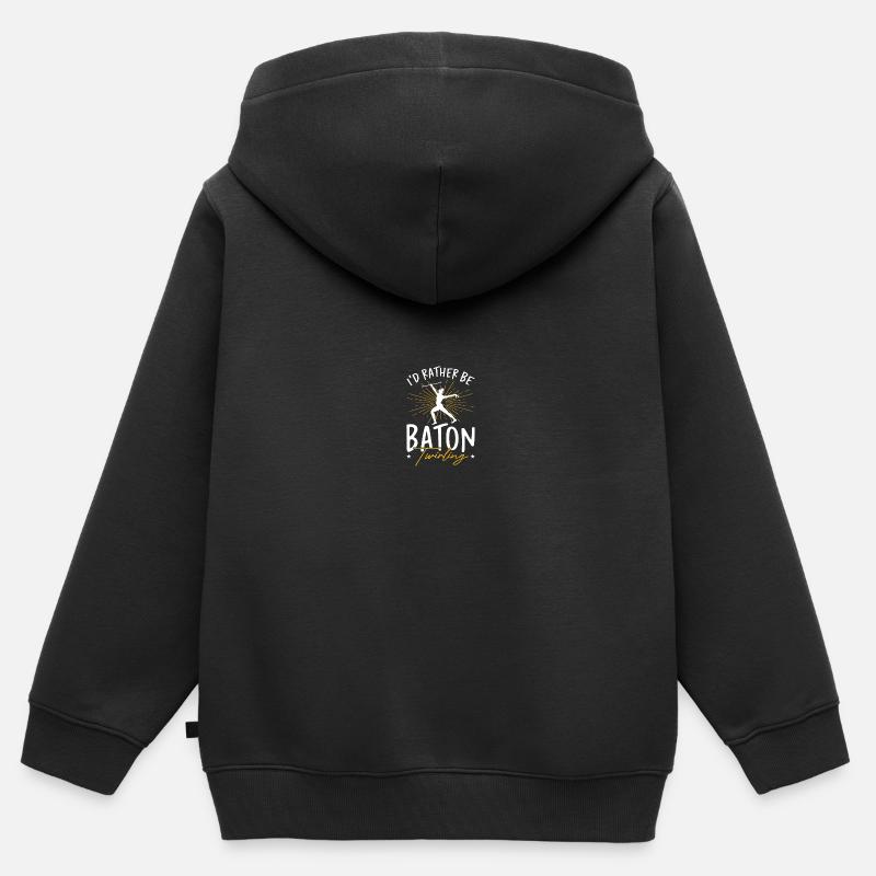 Majorette danseuse tambour-major - Sweat Premium à capuche zippé enfant bio - noir