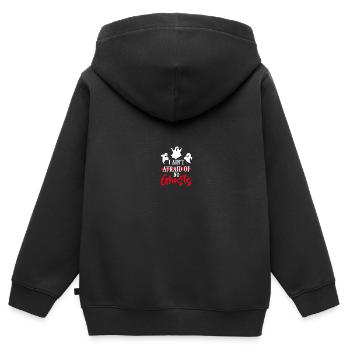 Paranormal Investigator Ghostbusters - Sweat Premium à capuche zippé enfant bio - noir - Dos - AI Model Kid Male (0cm)