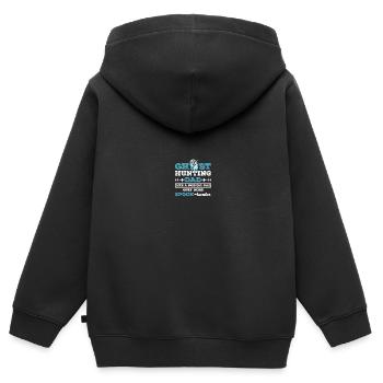 Paranormal Investigator Ghostbusters - Sweat Premium à capuche zippé enfant bio - noir - Dos - AI Model Kid Male (0cm)
