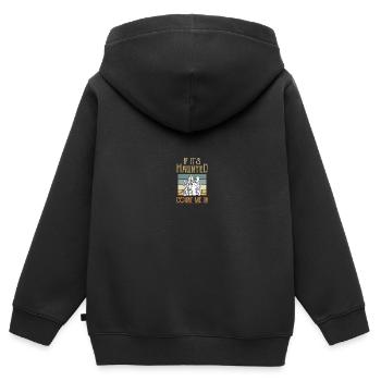 Paranormal Investigator Ghostbusters - Sweat Premium à capuche zippé enfant bio - noir - Dos - AI Model Kid Male (0cm)