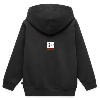 Service d’urgence Infirmière d’urgence Service d’urgence - Sweat Premium à capuche zippé enfant bio - noir - Dos - AI Model Kid Male (0cm)