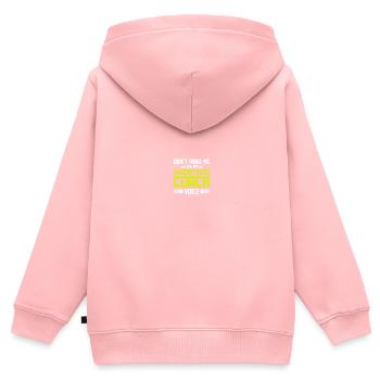 Entraîneur de cross-country - Sweat Premium à capuche zippé enfant bio - rose - Dos - AI Model Kid Female (0cm)