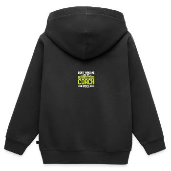 Cross Country Trainer - Kinder Premium Organic Zip Hoodie - Schwarz - Hinten - AI Model Kid Male (0cm)
