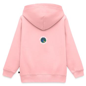 Chef scout - Sweat Premium à capuche zippé enfant bio - rose - Dos - AI Model Kid Female (0cm)