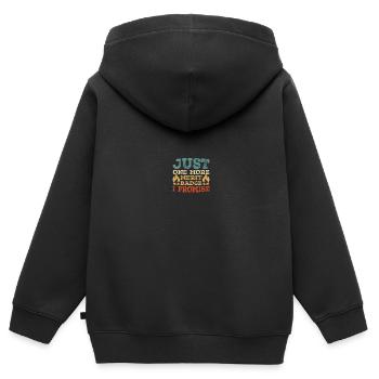 Chef scout - Sweat Premium à capuche zippé enfant bio - noir - Dos - AI Model Kid Male (0cm)