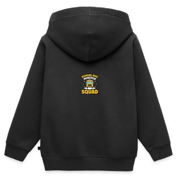 Schulbus-Monitor - Kinder Premium Organic Zip Hoodie - Schwarz - Hinten - AI Model Kid Male (0cm)