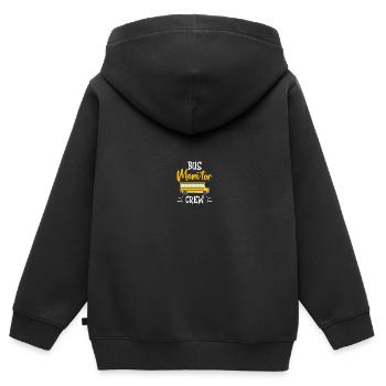 Schulbus-Monitor - Kinder Premium Organic Zip Hoodie - Schwarz - Hinten - AI Model Kid Male (0cm)