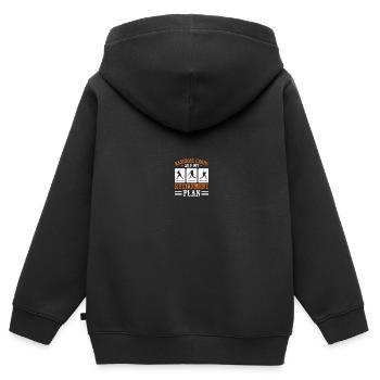 Baseball Card Collector Baseball Card - Kids Premium Organic Zip-up Hoodie - black - Back - AI Model Kid Male (0cm)