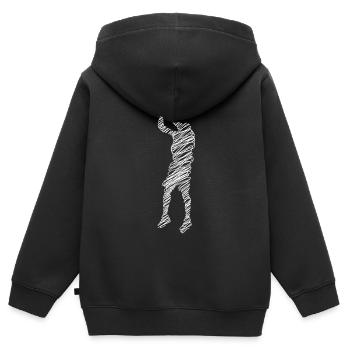 Basketball Basketballer - Kinder Premium Organic Zip Hoodie - Schwarz - Hinten - AI Model Kid Male (0cm)
