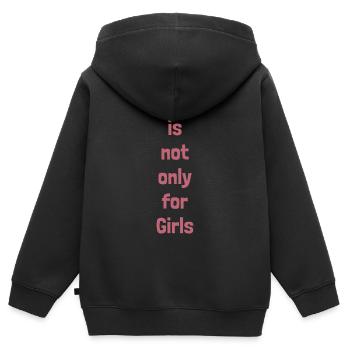 Gleichberechtigung Regenbogen Diversität Inklusion - Kinder Premium Organic Zip Hoodie - Schwarz - Hinten - AI Model Kid Male (0cm)