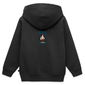 Vous êtes soit un gars intelligent, soit un pet qui sent bon - Sweat Premium à capuche zippé enfant bio - noir - Dos - AI Model Kid Male (0cm)