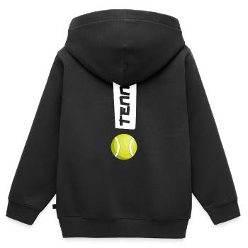 tennis tennismatch tennisball tennisplatz - Kinder Premium Organic Zip Hoodie - Schwarz - Hinten - AI Model Kid Male (0cm)