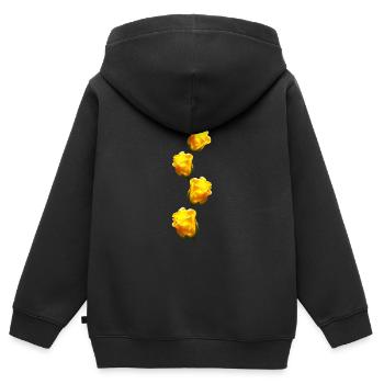 roses jaunes - Sweat Premium à capuche zippé enfant bio - noir - Dos - AI Model Kid Male (0cm)