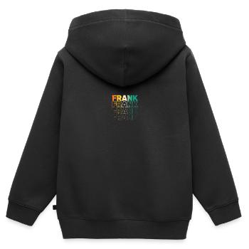 Frank - Kids Premium Organic Zip-up Hoodie - black - Back - AI Model Kid Male (0cm)