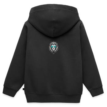 Leo John - Sweat Premium à capuche zippé enfant bio - noir - Dos - AI Model Kid Male (0cm)