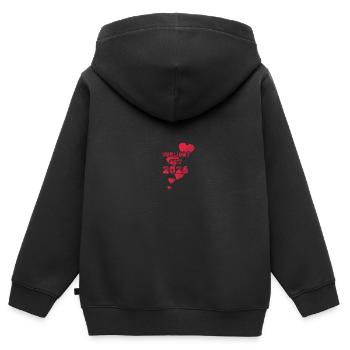 Verliebt 2026 - Kinder Premium Organic Zip Hoodie - Schwarz - Hinten - AI Model Kid Male (0cm)