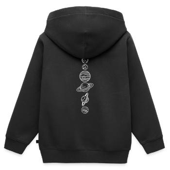 Planètes du système solaire – Espace du système solaire - Sweat Premium à capuche zippé enfant bio - noir - Dos - AI Model Kid Male (0cm)