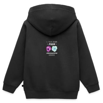Zytologie und Zellen - Kinder Premium Organic Zip Hoodie - Schwarz - Hinten - AI Model Kid Male (0cm)