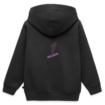 Maleah d’eau - Sweat Premium à capuche zippé enfant bio - noir - Dos - AI Model Kid Male (0cm)