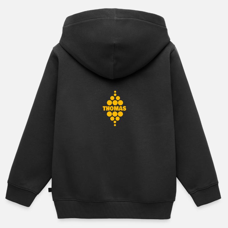 Thomas nel ruolo di Thomas - Felpa Premium con cappuccio con zip bambino bio - nero