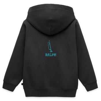 Fanfare Ralph - Sweat Premium à capuche zippé enfant bio - noir - Dos - AI Model Kid Male (0cm)