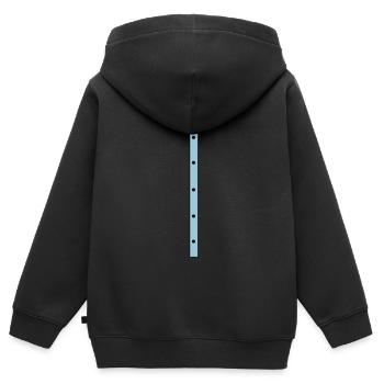 Fliege und Tasten - Kinder Premium Organic Zip Hoodie - Schwarz - Hinten - AI Model Kid Male (0cm)