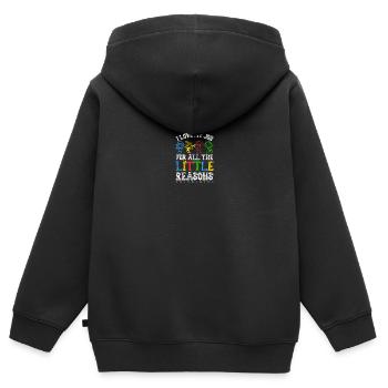 Educator - Kids Premium Organic Zip-up Hoodie - black - Back - AI Model Kid Male (0cm)