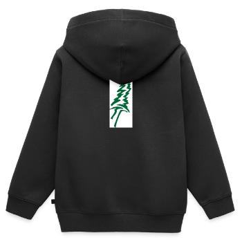 Tannenbaum - Kinder Premium Organic Zip Hoodie - Schwarz - Hinten - AI Model Kid Male (0cm)