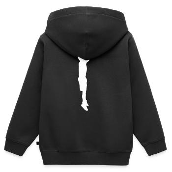 Straßenbasketballspieler - Kinder Premium Organic Zip Hoodie - Schwarz - Hinten - AI Model Kid Male (0cm)